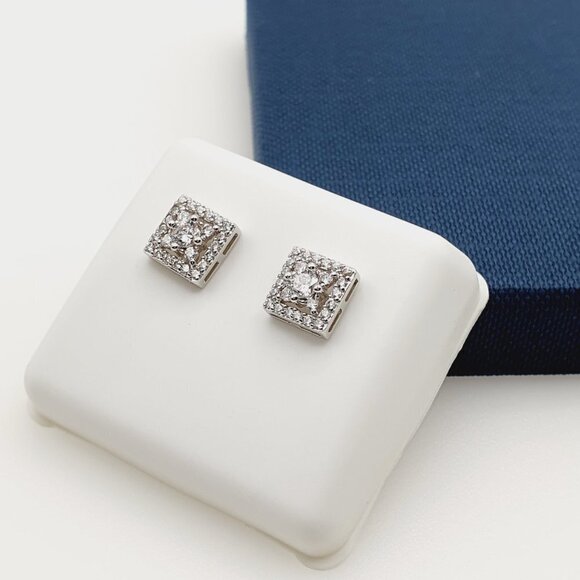 "925 Sterling Silver Plated CZ Earrings, EVBRS460 - Picture 7 of 9